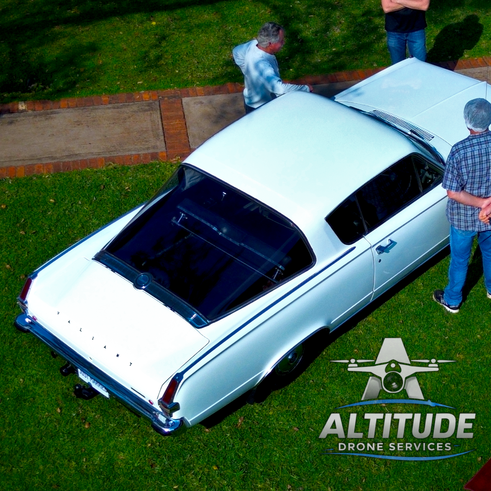 Classic Car — Valiant White Coupe